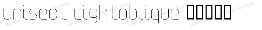 Unisect LightOblique字体转换